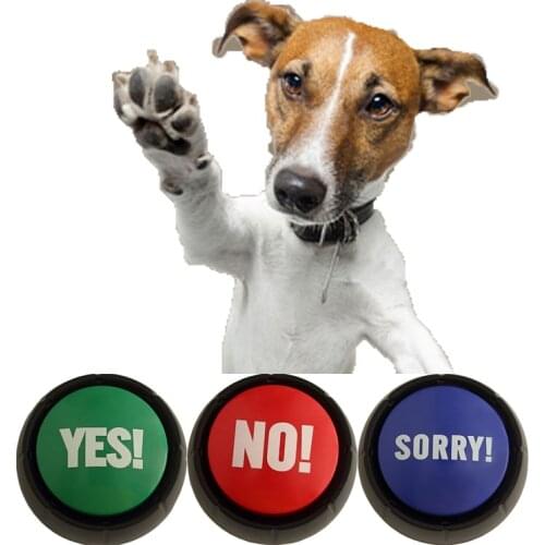 Talk to your pet dog cat recording button talking button trainer vocal dialogue toy dog training Bunny YES/NO/go out/ food/water