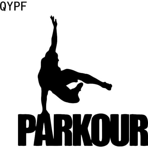 QYPF 16.7*16.7CM Funny Fitness Parkour Decor Car Styling Sticker Reflective Vinyl Accessories C16-0879
