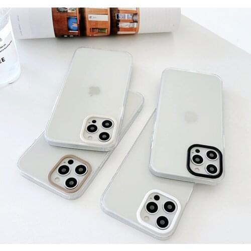 Luxury Fashion Candy Color Camera Circle Phone Cases For iPhone 12 Mini 11 Pro XS MAX XR X 8 7 Plus SE 2020 Clear Soft TPU Cover