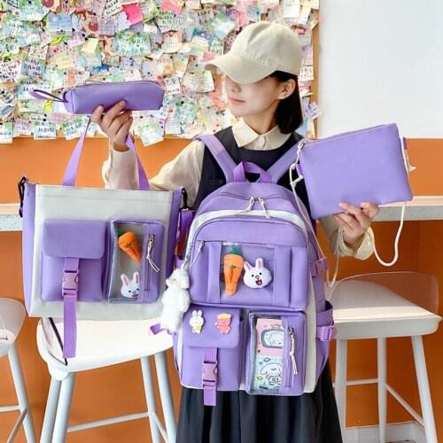 2022 Schoolbag female Korean high school students' campus backpacks Japan cute girls' large capacity backpacks