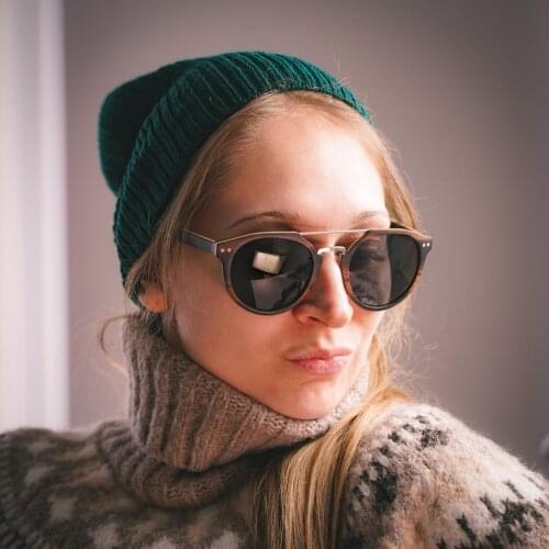 Handmade Ebony Round Wood Sunglasses With Bridge For Men and Women Polarized Wooden Sun Glasses Brand Design Eyeglasses UV400