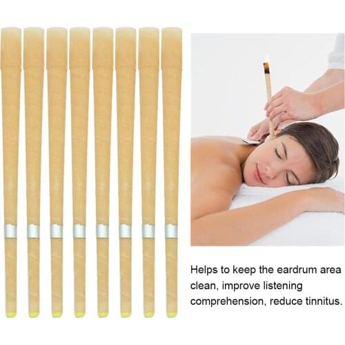 Ear Cleaner Candles Natural Beeswax Candle Sconces Aromatherapy Pure Beeswax Ear Wax Candle Kit with 4 Ear Protective Disks