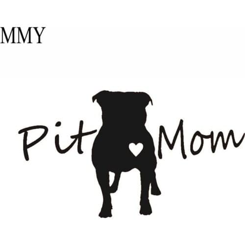 5"*7.5" Pit Bull Pit Mom Pitbull Dog Funny Vinyl Decal Sticker Car Stickers Window
