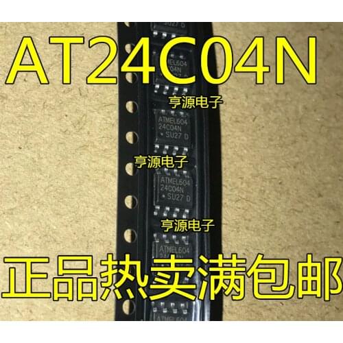 10PCS 24C04N AT24C04 24C04 AT24C04N-10SU-2.7 SOP8 8