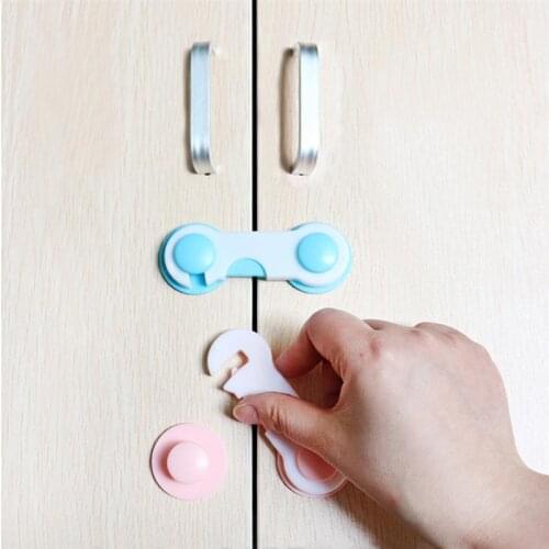 10Pcs Baby Safety Locks Cabinet Protective Lock Baby Guard Lock Self-Adhesive Safty Buckle Protective Lock Of Cabinet Door