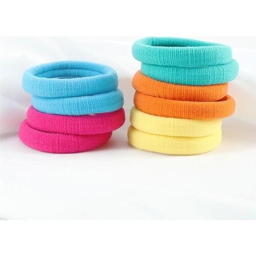 10 Pcs Solid Color Elastic Hair Bands Candy Colors Basic Rubber Band for Women Girls Hair Accessories Scrunchies Headband Holder