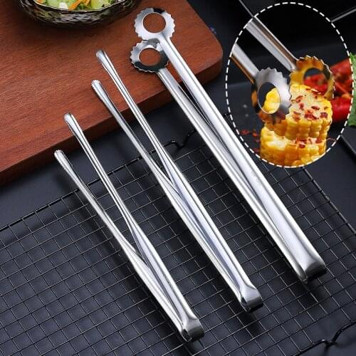 304 Stainless Steel Food Tongs Barbecue Tongs Food Bread Folder Kitchen Accessories Cooking Tools Bbq Clips Household Utems