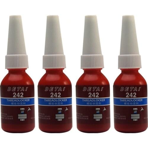 4PCS 10ml Anti-leakage Wire Sealing Screw Glue 242 Locking Agent Anti-pressure Anaerobic Glue Blue Leakproof Thread Locker