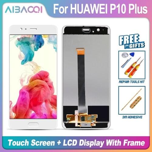 AiBaoQi Brand New Touch Screen LCD Display+Frame+Power Cable Assembly Replacement For HUAWEI P10 Plus STK-LX1