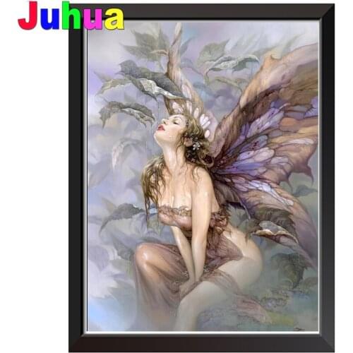 Diamond Painting 5d Fairy cartoon Diamond Embroidery wing Girl Full Square/Round Drill Cross Stitch Beaded Handmade Gift