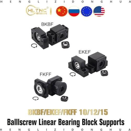Linear bearing block BKBF10 BKBF12 BKBF15 BKBF20 BKBF25 EKEF12 EKEF15 EKEF20 FKFF10 FKFF12 FKFF15 FKFF20 for ball screw sfu1605