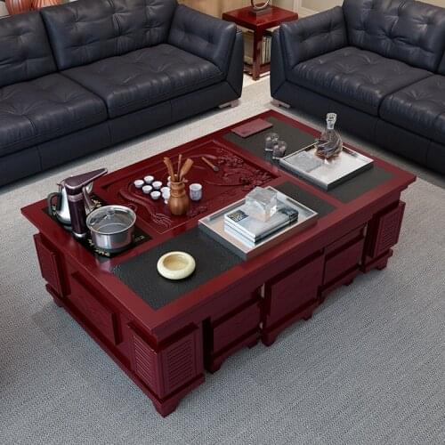 Kung fu tea table multi-functional wood simple modern sitting room office tea table tea table chair combination