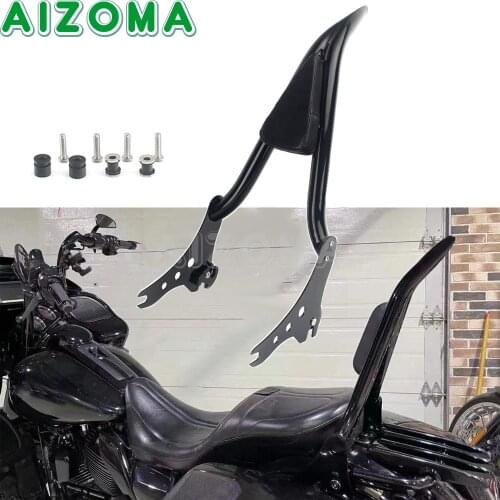Black 22'' Detachable Passenger Sissy Bar Backrest For Harley Softail Sport Glide Low Rider S FXLRS FXLR FLSB 2018-Up 2020 2021
