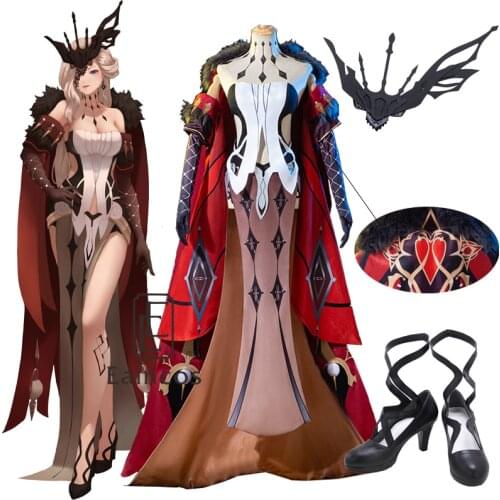 Genshin Impact La Signora Cosplay Costume Shoes Game Suit Anime Outfits Sexy Dress Halloween Uniforms For Women
