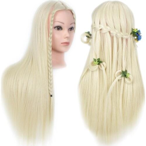 26inch Hairdressing Dolls Head Female Mannequin Training Head for Hair Styling Practice Dummy Head Practice Model for Braiding