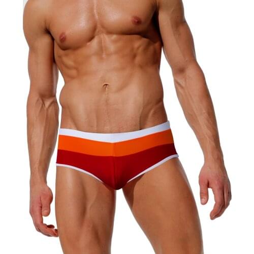 Hot Sport Men Swim Shorts Swimwear Swimming Stitching Underwear Mens swimwear Competition Swimsuit for Men Boys