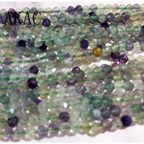 3strands Approx3.5mm colorful fluorite faceted loose beads for Jewelry diy making design wholesale