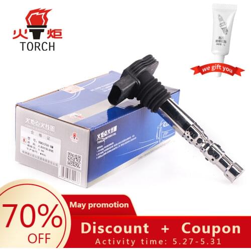 China original TORCH The ignition coil DQG1250-BM for Passat/passat leading/the Aryan/baolai/audi A4B6 / audi A4B7 / audi A6C5