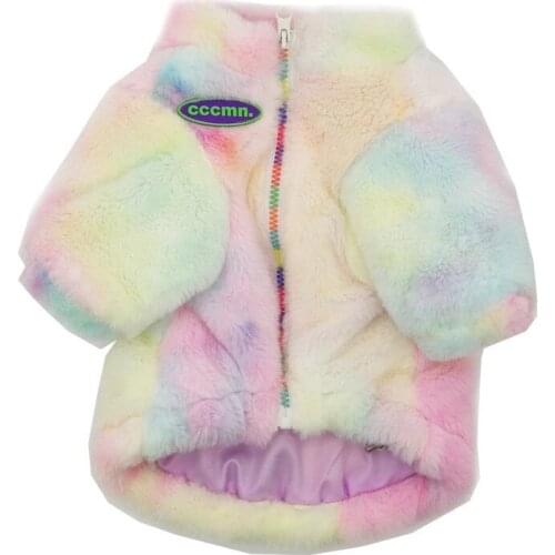 Coral Velvet Pet Coats Winter Warm Clothes For Dogs Colourful Pet Dog Clothes Cute Puppy Jacket For Small Schauzer Teddy Pugs