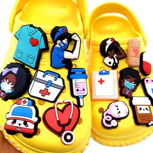Hot Selling 5PCS Medical Equipment Icon Shoes Charms For DIY Croc Accessories Nurse Hole Slipper Wristband Decoration Gifts