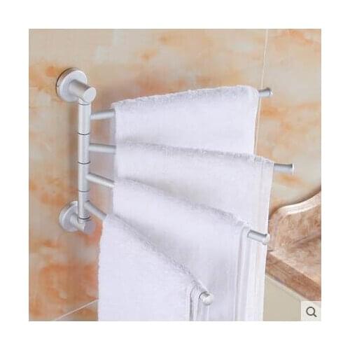 Fashion Space Aluminium towel rod shelf, Toilet 2~4 rod bathroom towel bars rotated,Wall mounted kitchen hanging towel bars rack