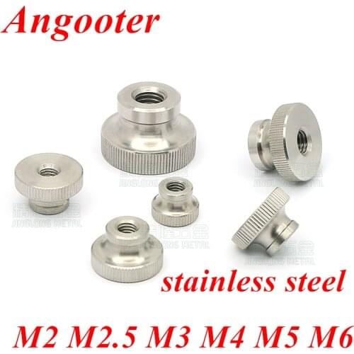 M2 M2.5 M3 M4 M5 M6 stainless steel Knurled Thumb nut Hand Tighten nut for 3D printer curtain wall Pillar manual adjustable nuts