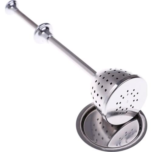 New Stainless Steel Mesh Tea Infuser Reusable Strainer Loose TeaLeaf Herbal Filter Teabag 4.5*17cm