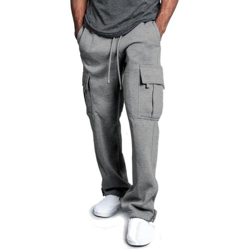 Mens Sportswear Joggers Fitness Training Cargo Sweatpants Loose Elastic Waist Brand Trousers Cotton Breathable Muscle Men Pants