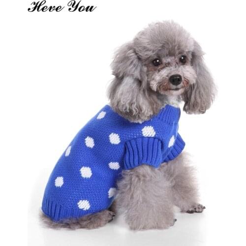 Heve You Sweater Puppy Knitwear Clothes Chihuahua Pet Dog Hoodie Winter Warm Coat Turtleneck Cat Apparel Korean Dog Clothing