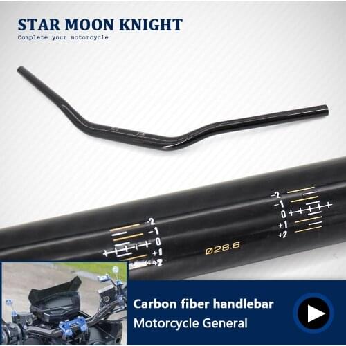 Carbon Fiber 28MM 1 1/8" Fat Bar 22MM Drag Handlebar Handle Bar For Kawasaki Z800 Z1000 For BMW R1200GS Adventure LC F800GS