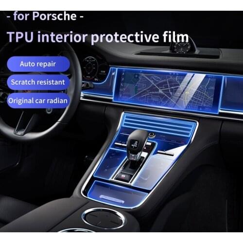 Protective film interior Cayenne For Panamera Macan 718 TPU film scratch-resistant special car interior accessories