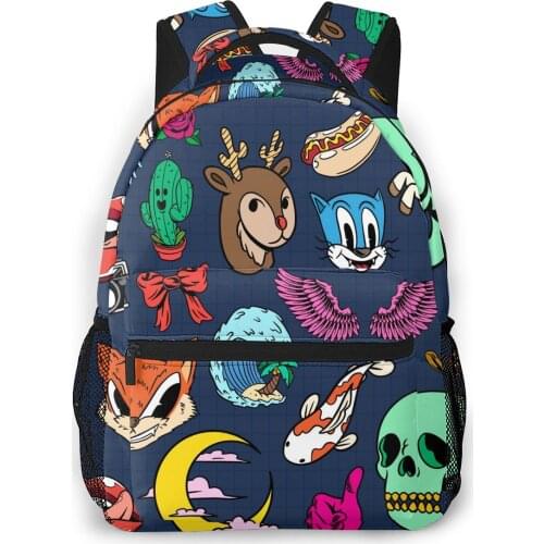 Women Backpack with Multiple Using Women Backpacks Colorful Cute Cartoon Collection Female School Bag Girls Travel Bag