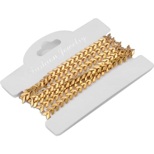 1 Meter Width 6mm Stainless Steel Cable Chain Bulk Arrow Aircraft Gold Chain Anklet Necklace Diy Jewelry Making Supplies