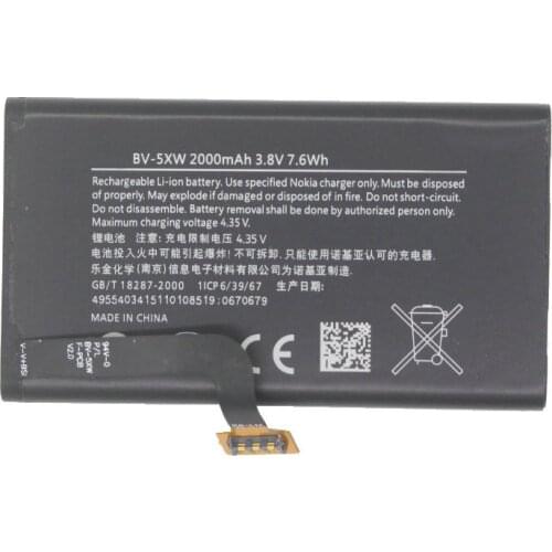 1x 2000mAh BV-5XW Replacement Battery For Nokia Lumia 1020 EOS RM-877 RM 876 875 877 1020 RM-876 RM-875 Batteries