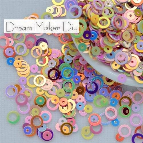 500pcs(10g)/Lot 4&6mm Brilliant Circle Round Shape Loose Sequins Glitter Paillette Sewing Wedding Craft Good Quality Kids DIY