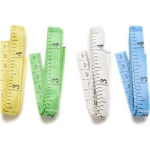 2Pcs Body Measuring Ruler Sewing Tailor Tape Soft Flat 59 Inch Random Color 1.5 M Sewing Ruler