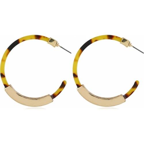 2021 NEW Fashion jewelry Simple Acrylic alloy earrings Crystal from Swarovskis 2 Colors for women gift