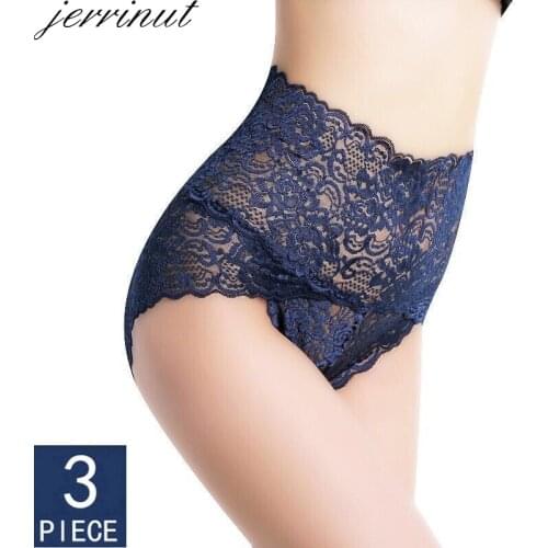 3pcs Women Panties Sexy Underwear Women Lace High Waist Panties Knickers Mesh Floral Underpants Women Seamless Panties