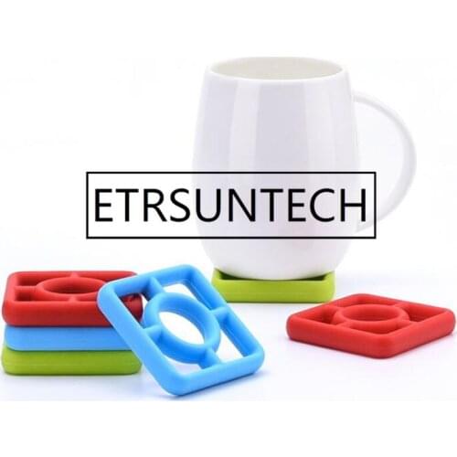 50sets 6Pcs/set Silicone Drink Coaster Placemats For Table Mats Dinner Table Decoration Silicone Cup Pads Set Kitchen