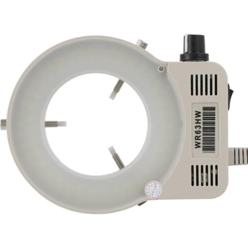 72 LED Adjustable Microscope Dimmer Ring Light Illuminator Lamp For Industrial Stereo Microscope Video Camera