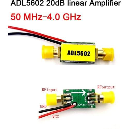 ADL5602 50MHz to 4.0 GHz Wideband 20dB gain RF Linear Amplifier for Ham Radio Cellular TV