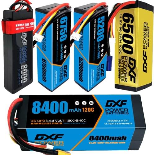 DXF Battery 4S Lipo 14.8V 6500mah 100C Golden series for RC 1/8 1/10 Buggy Truck Arrma xxmax Car