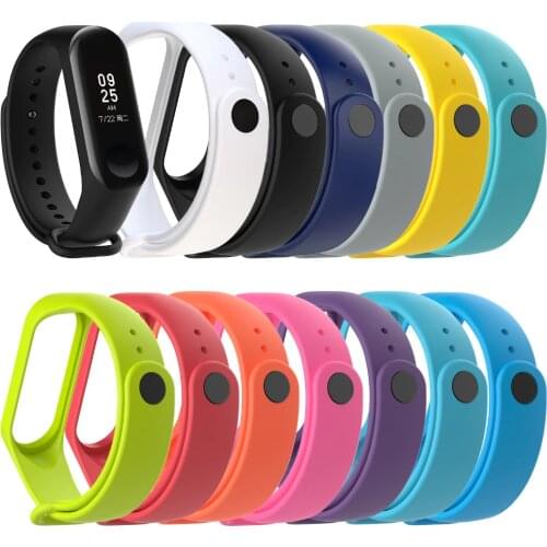 Odog 13 Colors Glossy TPU Watch Straps for xiaomi mi band 3 Wristbands Smart Watches Replacement Accessories