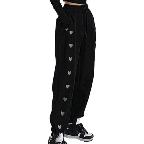 Jogging Pants Fitting Pure Color High Waist Leisure White Sweat Pants for Women