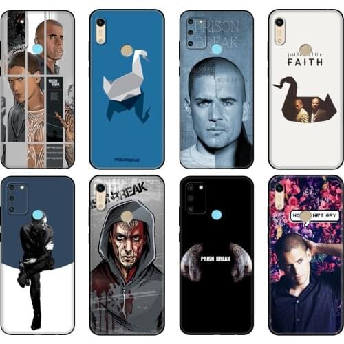 Black tpu Case For Honor 8a Prime 8s 9 10X Lite 9A 9C 9X Premium Pro 9S Case Cover Prison PRISN BREAK
