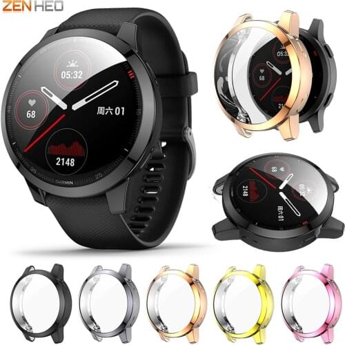 For Garmin Vivoactive 4 4S Plating TPU Protective Case Cover for Garmin Venu 2 2S Full Screen Protector Shell Frame
