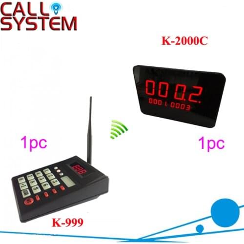 Electronic Wireless Queue Calling System 1 transmitter 1 number display receiver 433.92MHZ