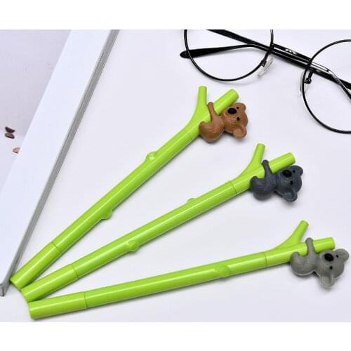 36 pcs Gel Pens Cartoon Creative bamboo black colored kawaii gift gel-ink pens for writing stationery office school supplies