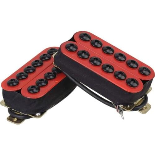 2pcs/Set Neck Bridge Ceramic Magnet Guitar Pickup Red Replacement for Electric Guitar Parts Accessories Magnetic Core