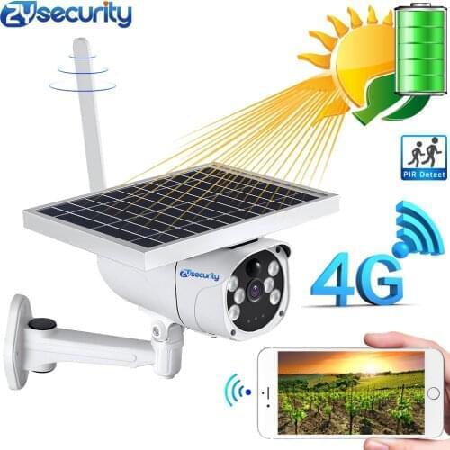 1080P Solar Power 4G SIM Card IP Camera Outdoor IP67 PIR Detect Dual Light Video Surveillance Security Wireless Battery Camera